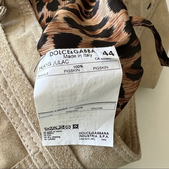 Dolce & Gabbana Tan Suede D&G Silver Buckle Logo Boho Short Mini Skirt - Picture 12 of 13